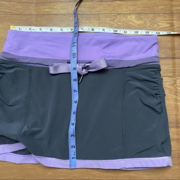 Lululemon Run Energy Skirt Skort Grey Purple Women Size 4 - Picture 5 of 9